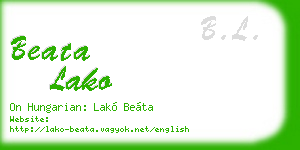 beata lako business card